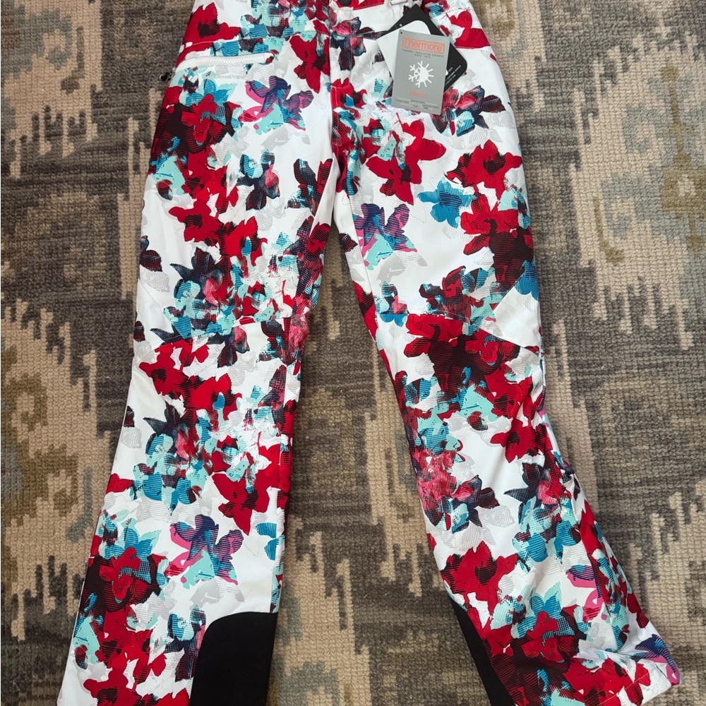 Obermeyer Floral Wide Leg SKI  Pants - Red, Blue, Black, White BRAND NEW